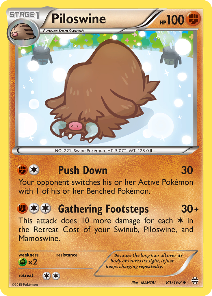 Piloswine (81/162) [XY: BREAKthrough] Reverse Holofoil