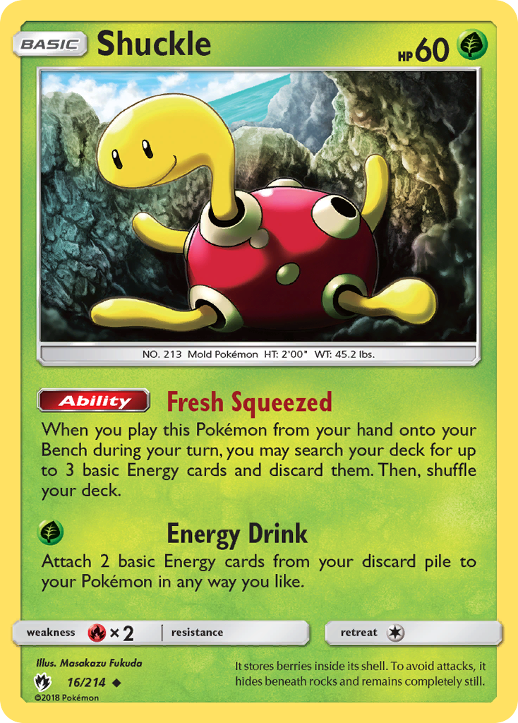 Shuckle (16/214) [Sun & Moon: Lost Thunder] Reverse Holofoil