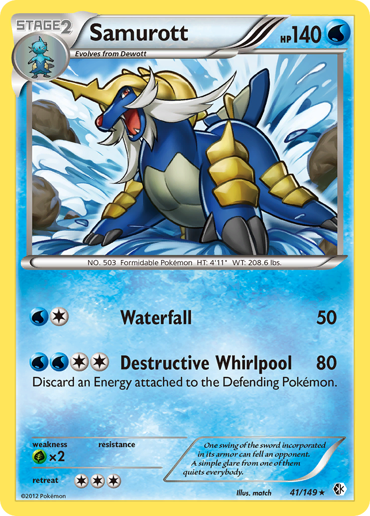 Samurott (41/149) [Black & White: Boundaries Crossed] Reverse Holofoil