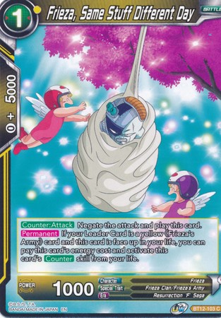 Frieza, Same Stuff Different Day (BT12-103) [Vicious Rejuvenation] Parallel Foil