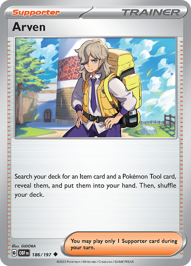 Arven (186/197) [Scarlet & Violet: Obsidian Flames] Reverse Holofoil