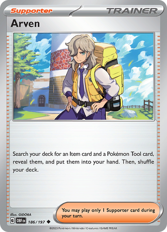 Arven (186/197) [Scarlet & Violet: Obsidian Flames] Reverse Holofoil