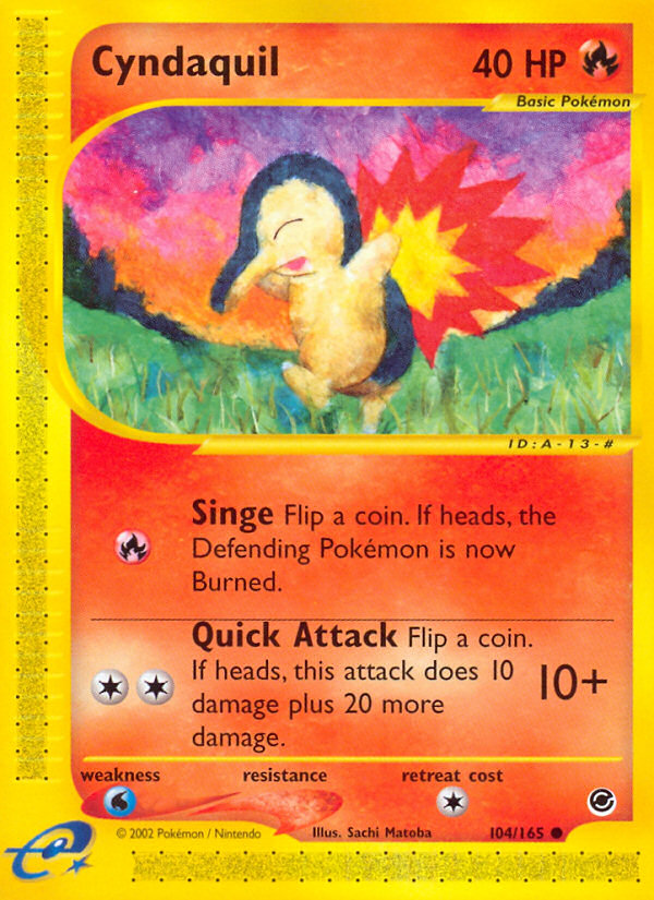 Cyndaquil (104/165) [Expedition: Base Set] Reverse Holofoil