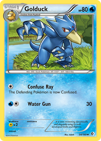Golduck (34/149) [Black & White: Boundaries Crossed] Reverse Holofoil