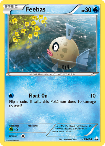 Feebas (43/160) [XY: Primal Clash] Reverse Holofoil