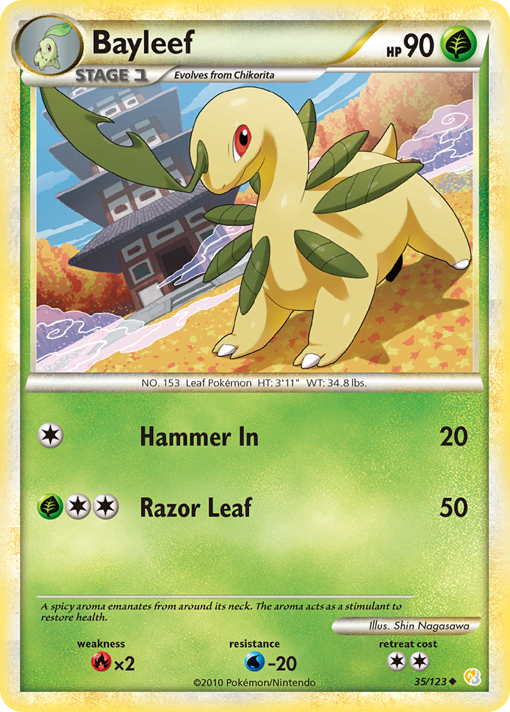 Bayleef (35/123) [HeartGold & SoulSilver: Base Set] Reverse Holofoil