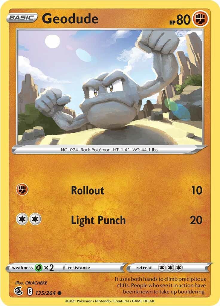 Geodude (135/264) [Sword & Shield: Fusion Strike] Reverse Holofoil