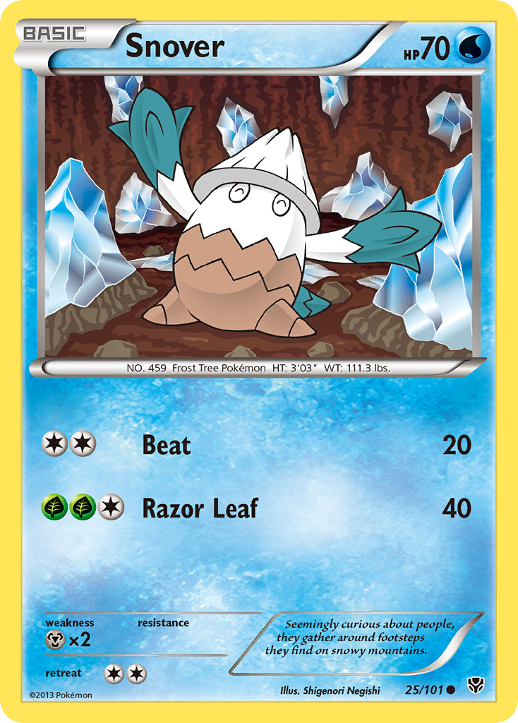 Snover (25/101) [Black & White: Plasma Blast] Reverse Holofoil