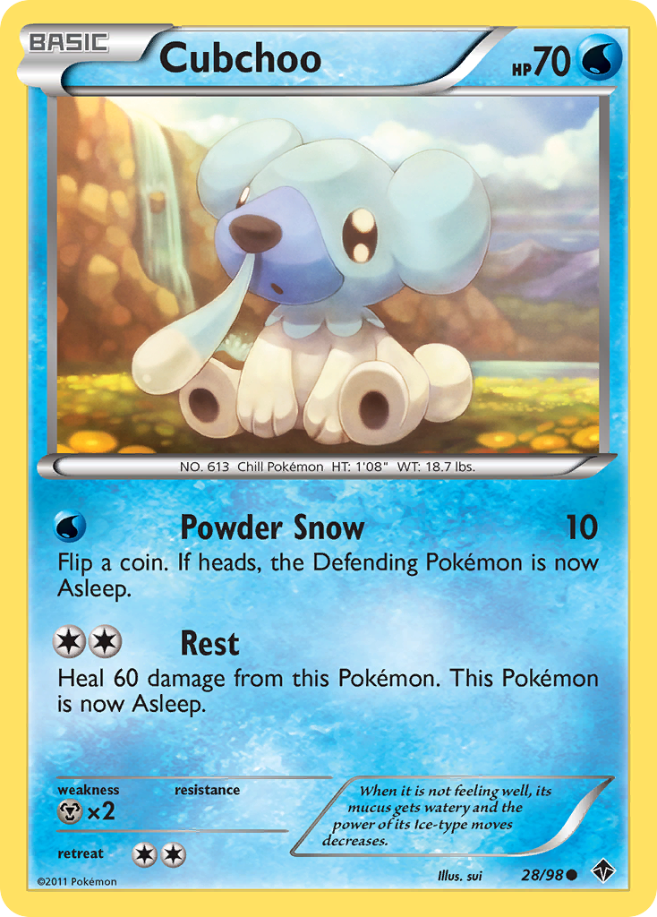 Cubchoo (28/98) [Black & White: Emerging Powers] Reverse Holofoil