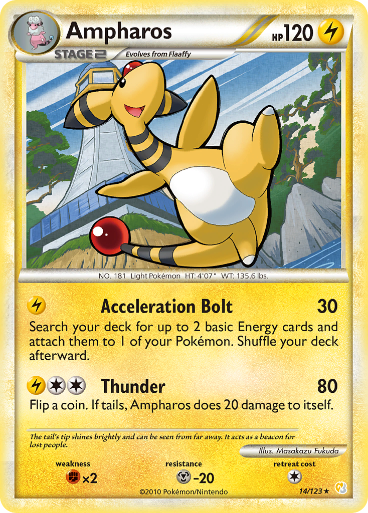 Ampharos (14/123) [HeartGold & SoulSilver: Base Set] Reverse Holofoil