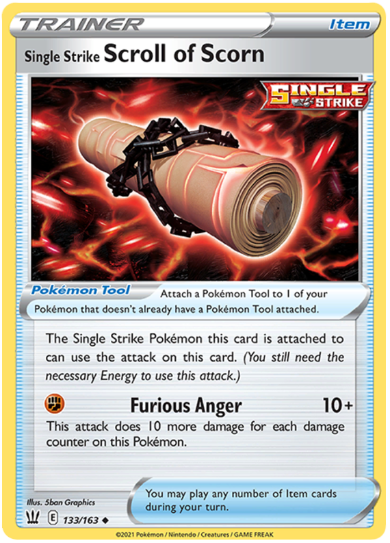 Single Strike Scroll of Scorn (133/163) [Sword & Shield: Battle Styles] Reverse Holofoil