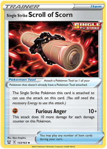 Single Strike Scroll of Scorn (133/163) [Sword & Shield: Battle Styles] Reverse Holofoil