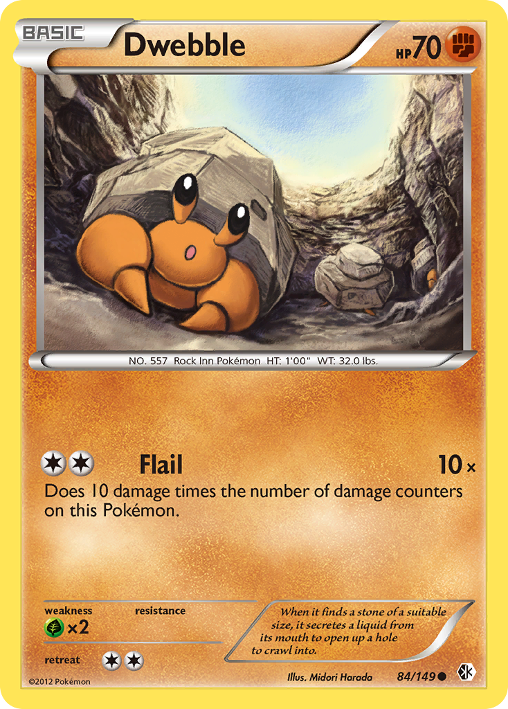 Dwebble (84/149) [Black & White: Boundaries Crossed] Reverse Holofoil