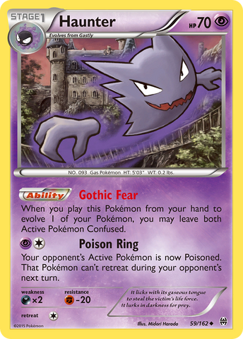 Haunter (59/162) [XY: BREAKthrough] Reverse Holofoil