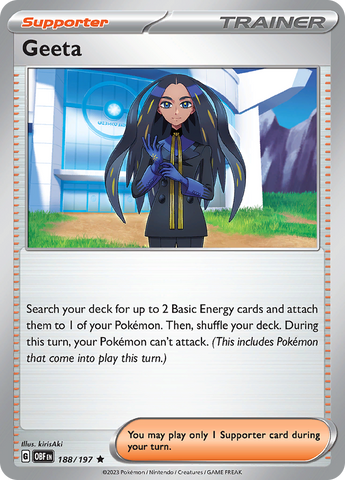 Geeta (188/197) [Scarlet & Violet: Obsidian Flames] Reverse Holofoil