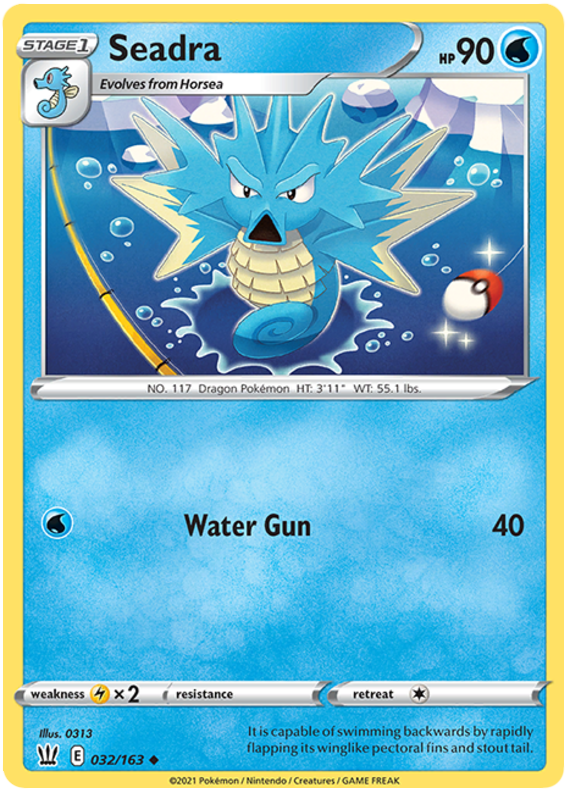 Seadra (032/163) [Sword & Shield: Battle Styles] Reverse Holofoil