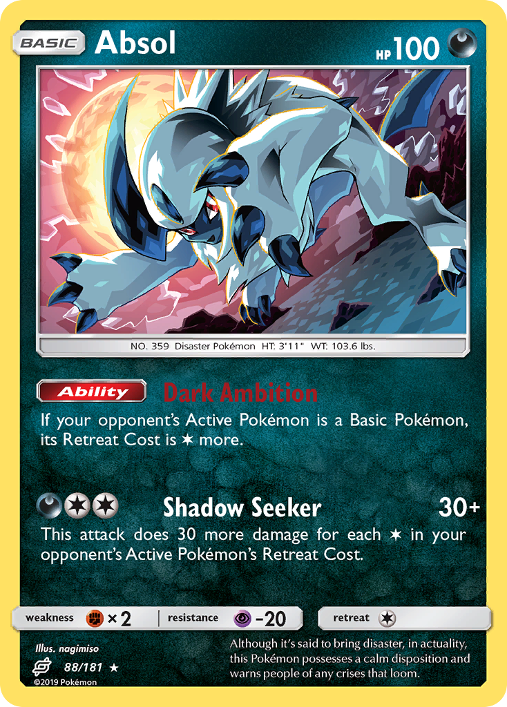 Absol (88/181) [Sun & Moon: Team Up] Reverse Holofoil