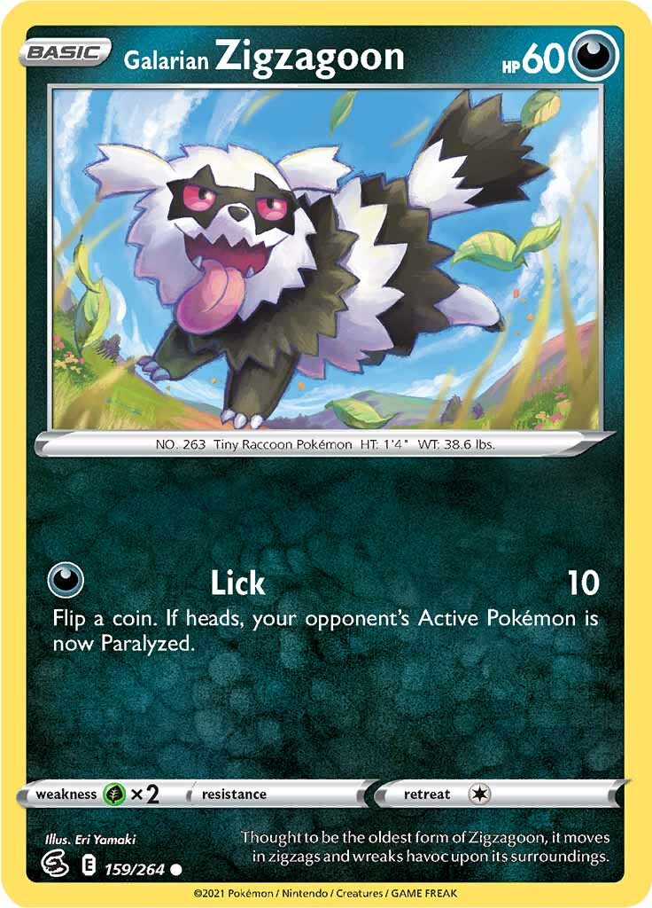 Galarian Zigzagoon (159/264) [Sword & Shield: Fusion Strike] Reverse Holofoil