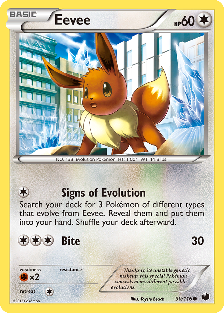 Eevee (90/116) [Black & White: Plasma Freeze] Reverse Holofoil