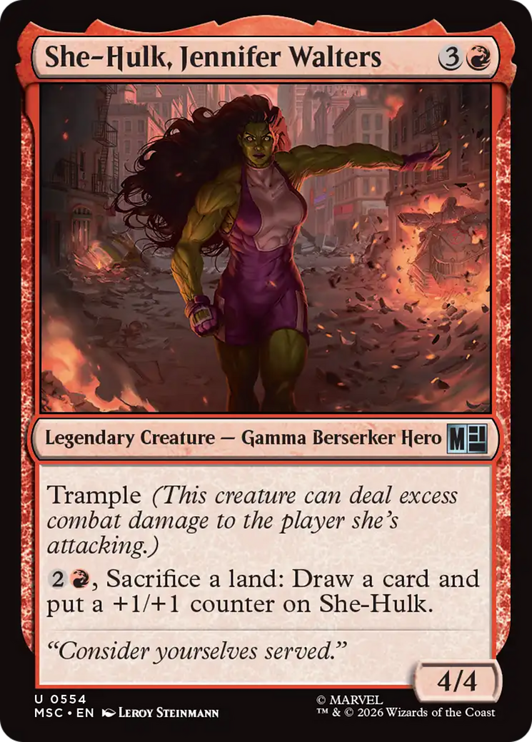 She-Hulk, Jennifer Walters [Marvel Super Heroes Commander] Foil