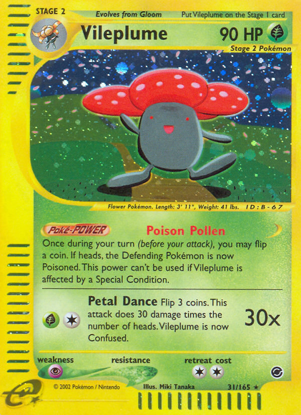 Vileplume (31/165) [Expedition: Base Set] Reverse Holofoil