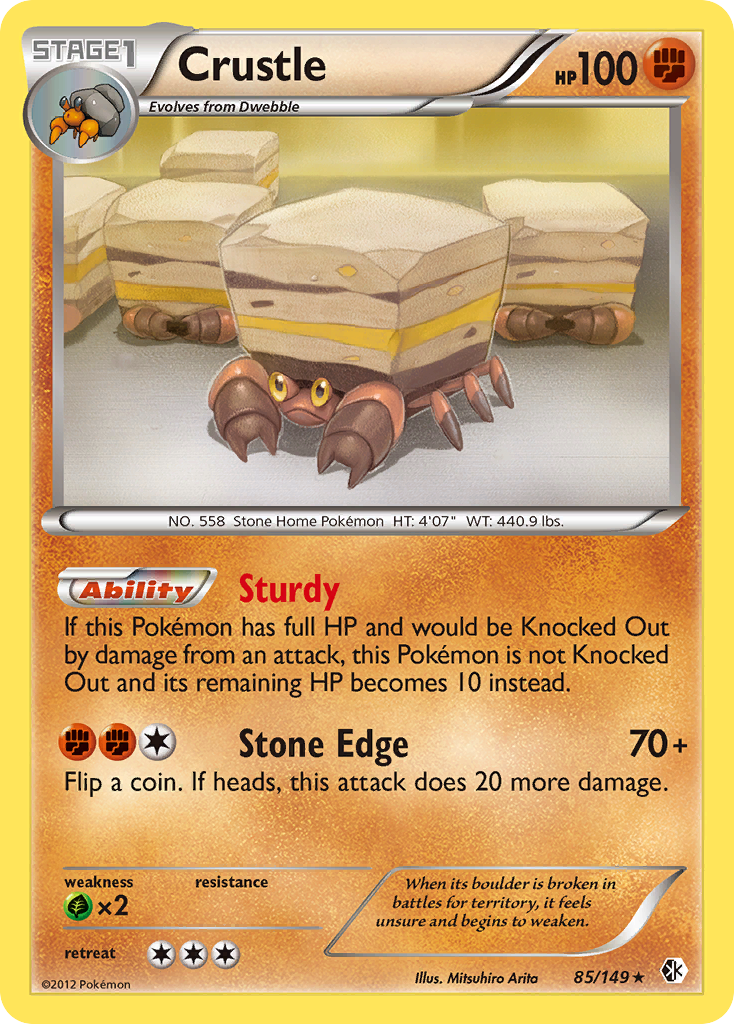 Crustle (85/149) [Black & White: Boundaries Crossed] Reverse Holofoil