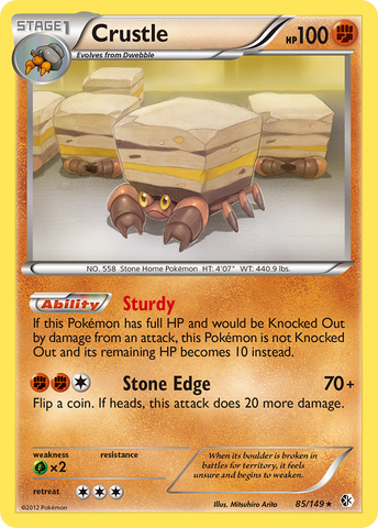 Crustle (85/149) [Black & White: Boundaries Crossed] Reverse Holofoil