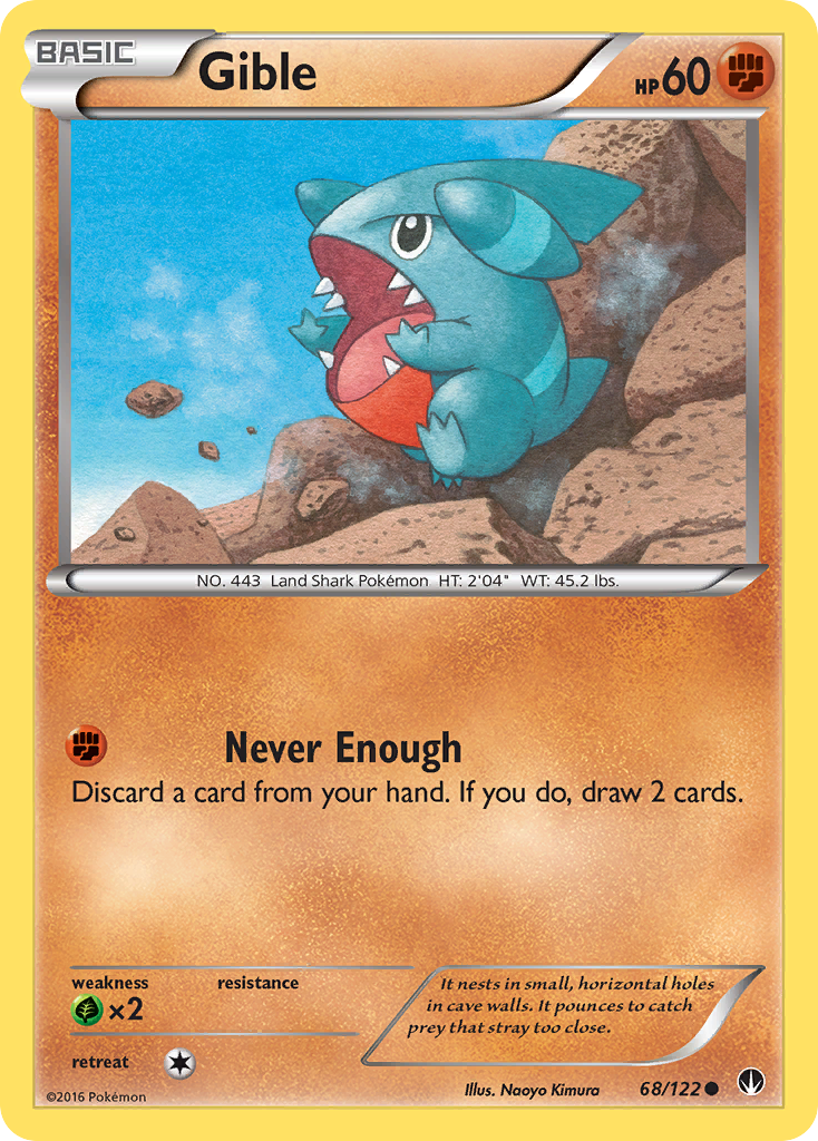 Gible (68/122) [XY: BREAKpoint] Reverse Holofoil