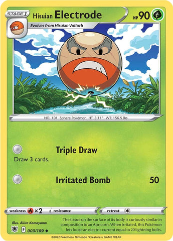 Hisuian Electrode (003/189) [Sword & Shield: Astral Radiance] Reverse Holofoil