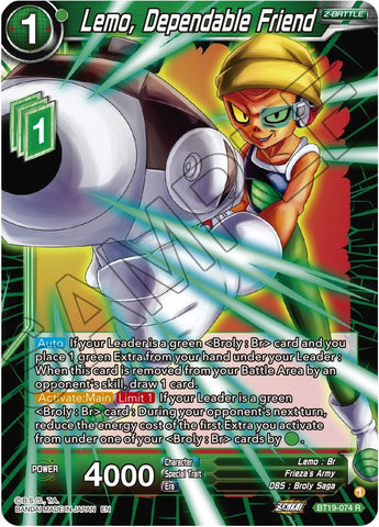 Lemo, Dependable Friend (BT19-074) [Fighter's Ambition] Parallel Foil
