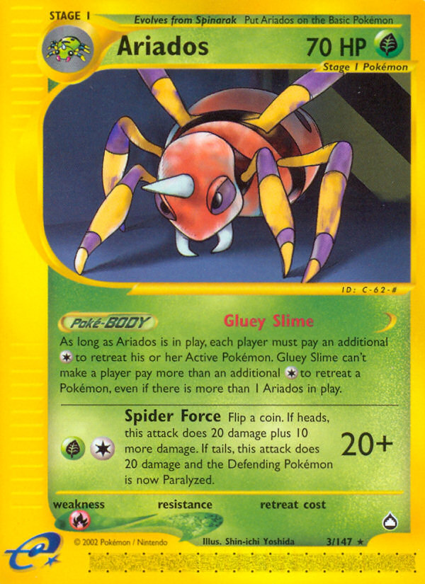 Ariados (3/147) [Aquapolis] Reverse Holofoil