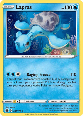 Lapras (031/172) [Sword & Shield: Brilliant Stars] Reverse Holofoil