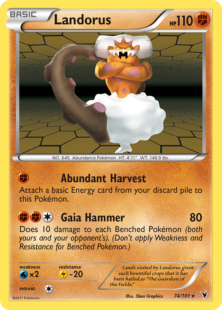 Landorus (74/101) [Black & White: Noble Victories] Reverse Holofoil