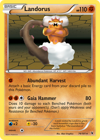 Landorus (74/101) [Black & White: Noble Victories] Reverse Holofoil