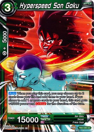Hyperspeed Son Goku (TB3-036) [Clash of Fates] Parallel Foil