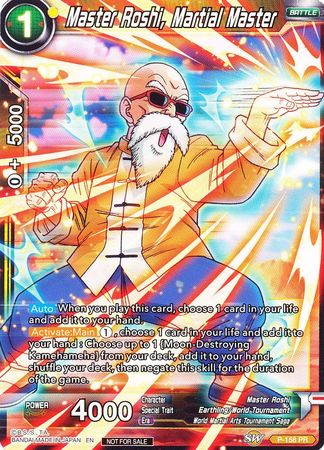 Master Roshi, Martial Master (Power Booster: World Martial Arts Tournament) (P-158) [Promotion Cards] Parallel Foil