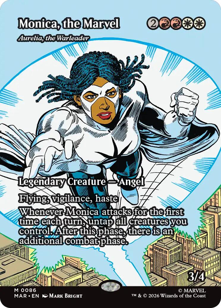 Monica, the Marvel - Aurelia, the Warleader (Borderless) [Marvel Universe: Eternal-Legal] Foil