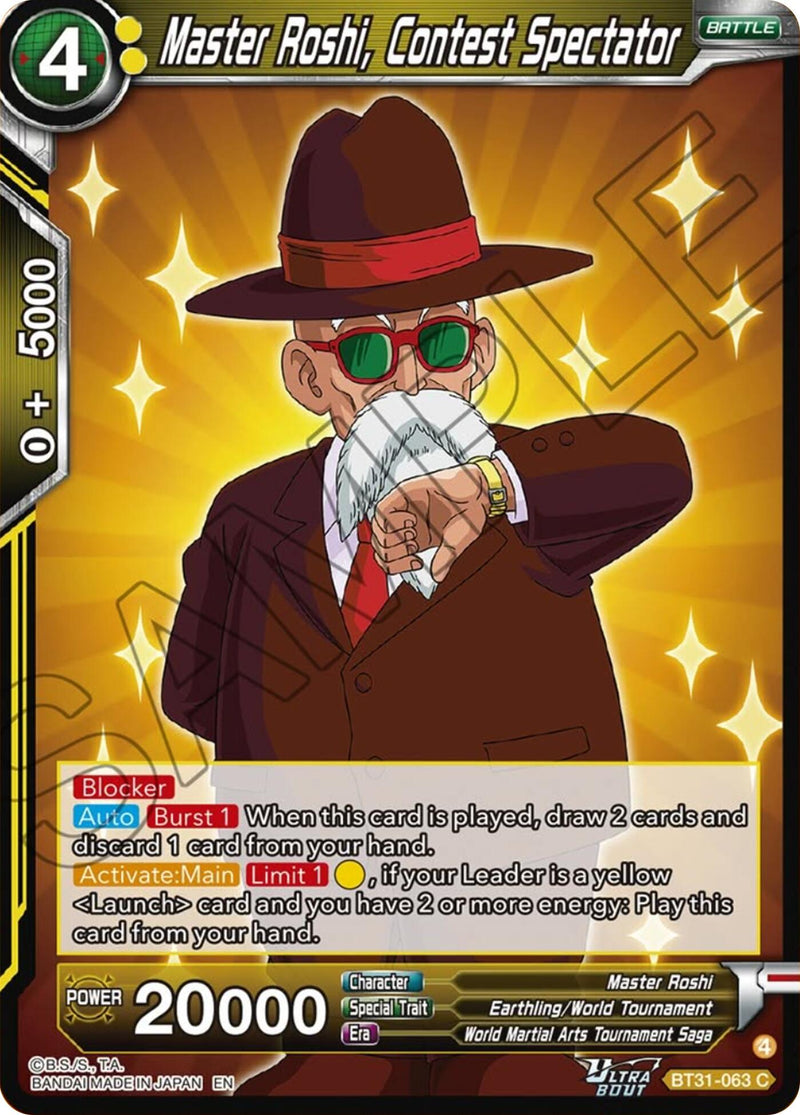 Master Roshi, Contest Spectator (BT31-063) [Impact Beyond Dimensions] Parallel Foil