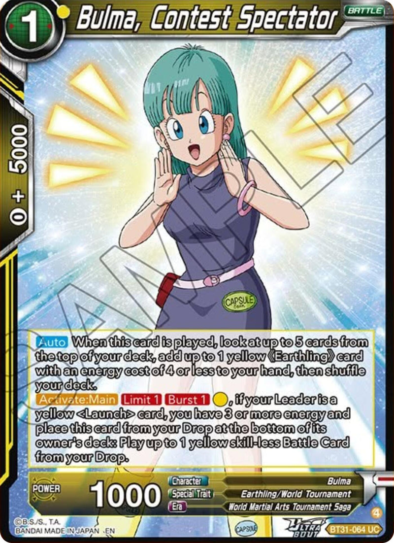 Bulma, Contest Spectator (BT31-064) [Impact Beyond Dimensions] Parallel Foil