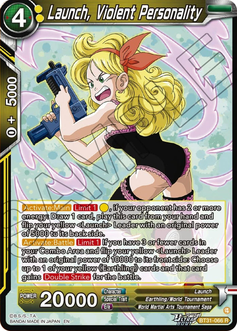 Launch, Violent Personality (BT31-066) [Impact Beyond Dimensions] Parallel Foil