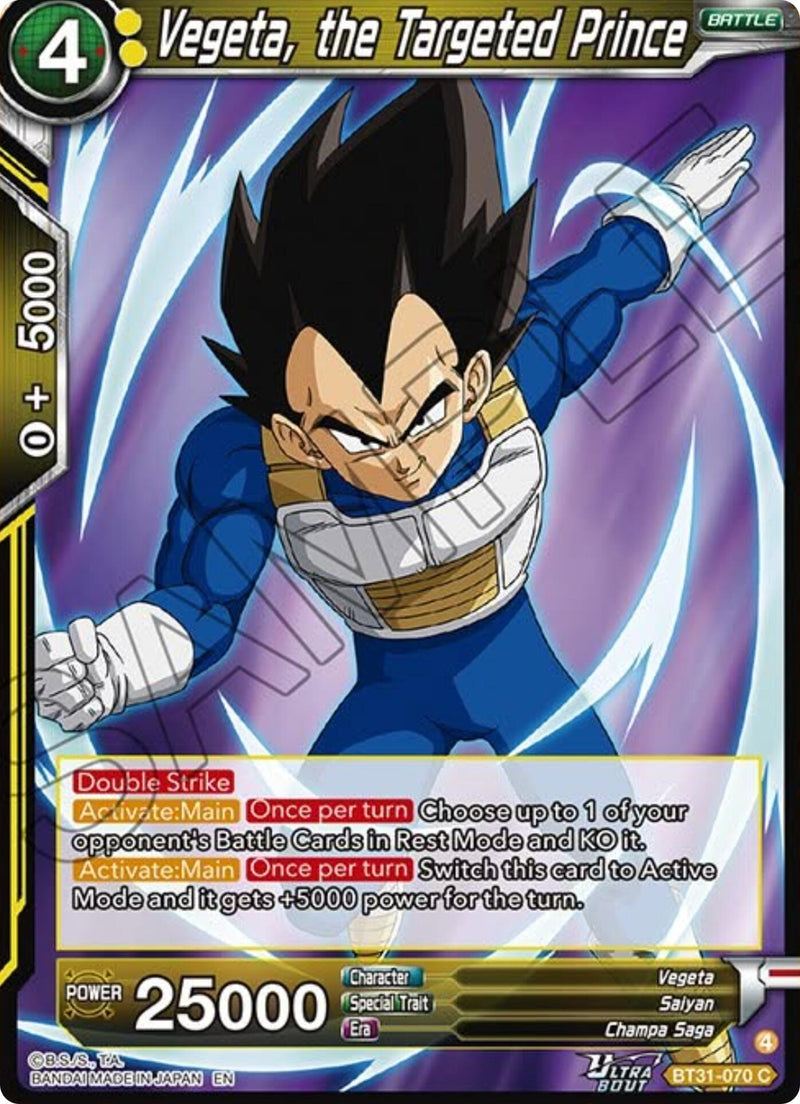 Vegeta, the Targeted Prince (BT31-070) [Impact Beyond Dimensions] Parallel Foil