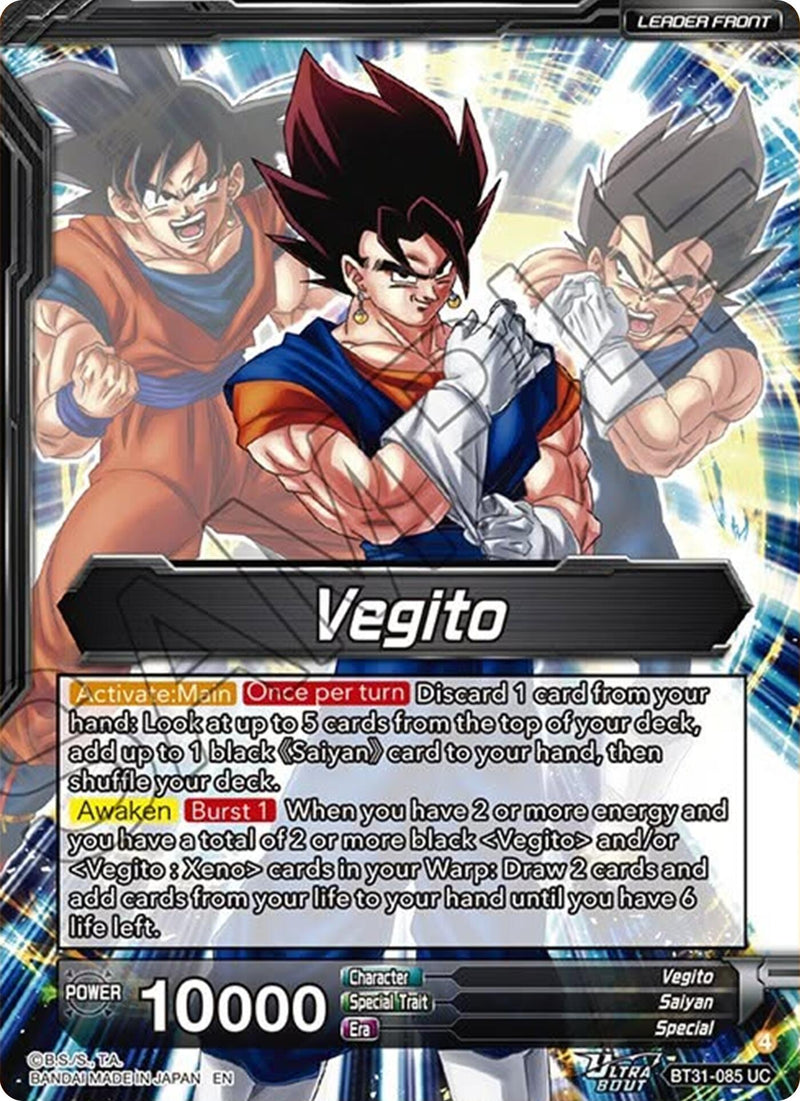 Vegito // SSB Vegito, Ultimate Power (BT31-085) [Impact Beyond Dimensions] Parallel Foil