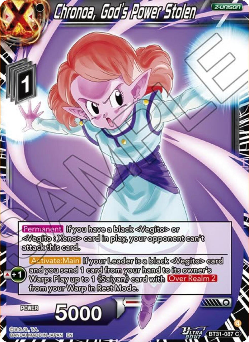 Chronoa, God's Power Stolen (BT31-087) [Impact Beyond Dimensions] Parallel Foil