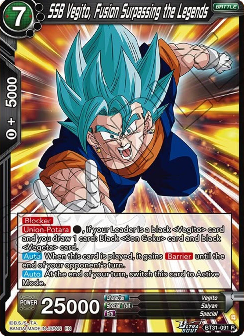 SSB Vegito, Fusion Surpassing the Legends (BT31-091) [Impact Beyond Dimensions] Parallel Foil
