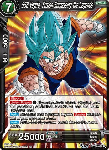 SSB Vegito, Fusion Surpassing the Legends (BT31-091) [Impact Beyond Dimensions] Parallel Foil