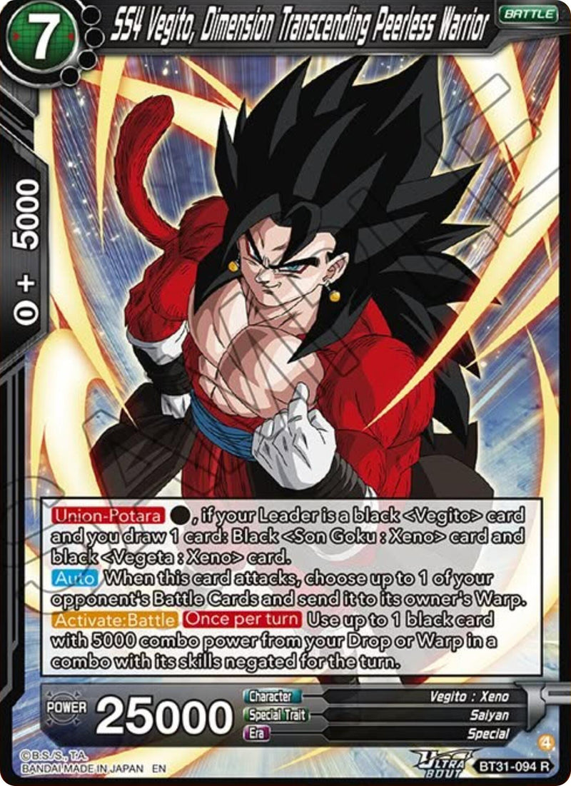 SS4 Vegito, Dimension Transcending Peerless Warrior (BT31-094) [Impact Beyond Dimensions] Parallel Foil