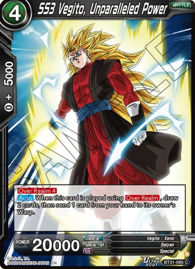 SS3 Vegito, Unparalleled Power (BT31-095) [Impact Beyond Dimensions] Parallel Foil