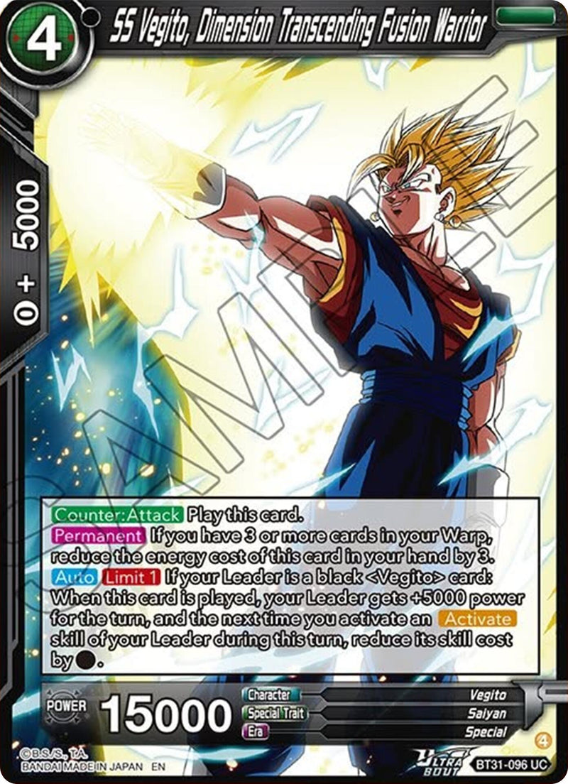 SS Vegito, Dimension Transcending Fusion Warrior (BT31-096) [Impact Beyond Dimensions] Parallel Foil