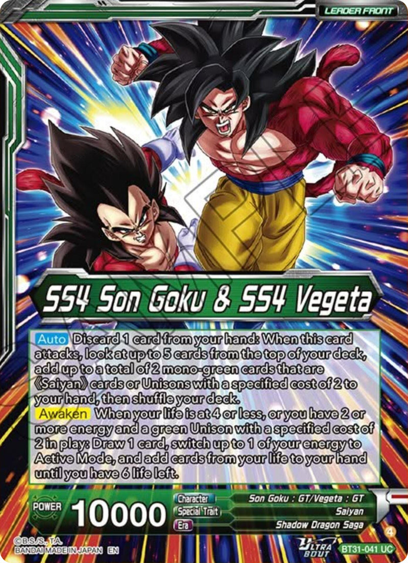 SS4 Son Goku & SS4 Vegeta // SS4 Gogeta, Vainglorious (BT31-041) [Impact Beyond Dimensions] Parallel Foil
