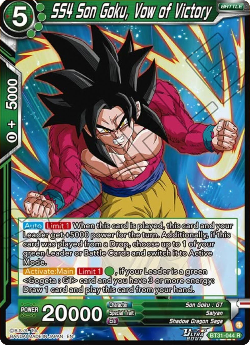 SS4 Son Goku, Vow of Victory (BT31-044) [Impact Beyond Dimensions] Parallel Foil